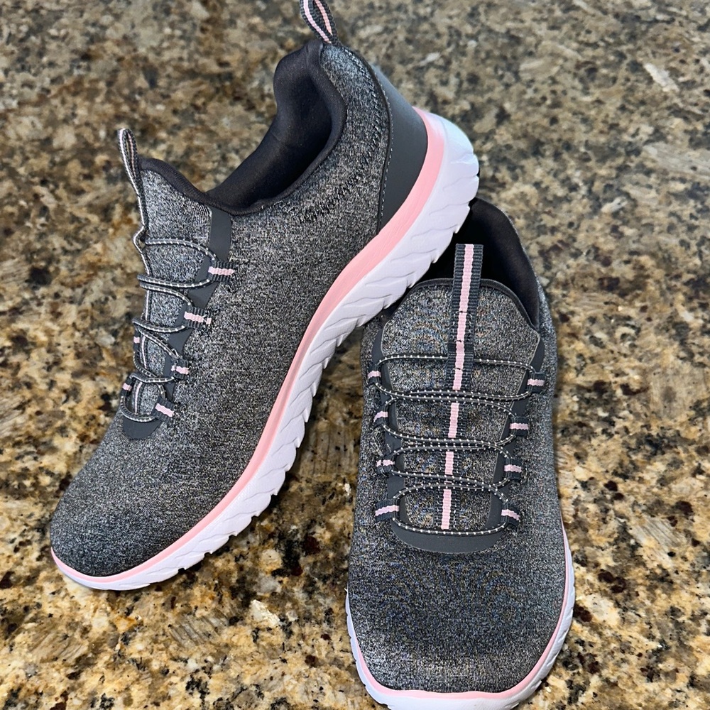 Athletic Works Women's Gray and Pink Sneakers